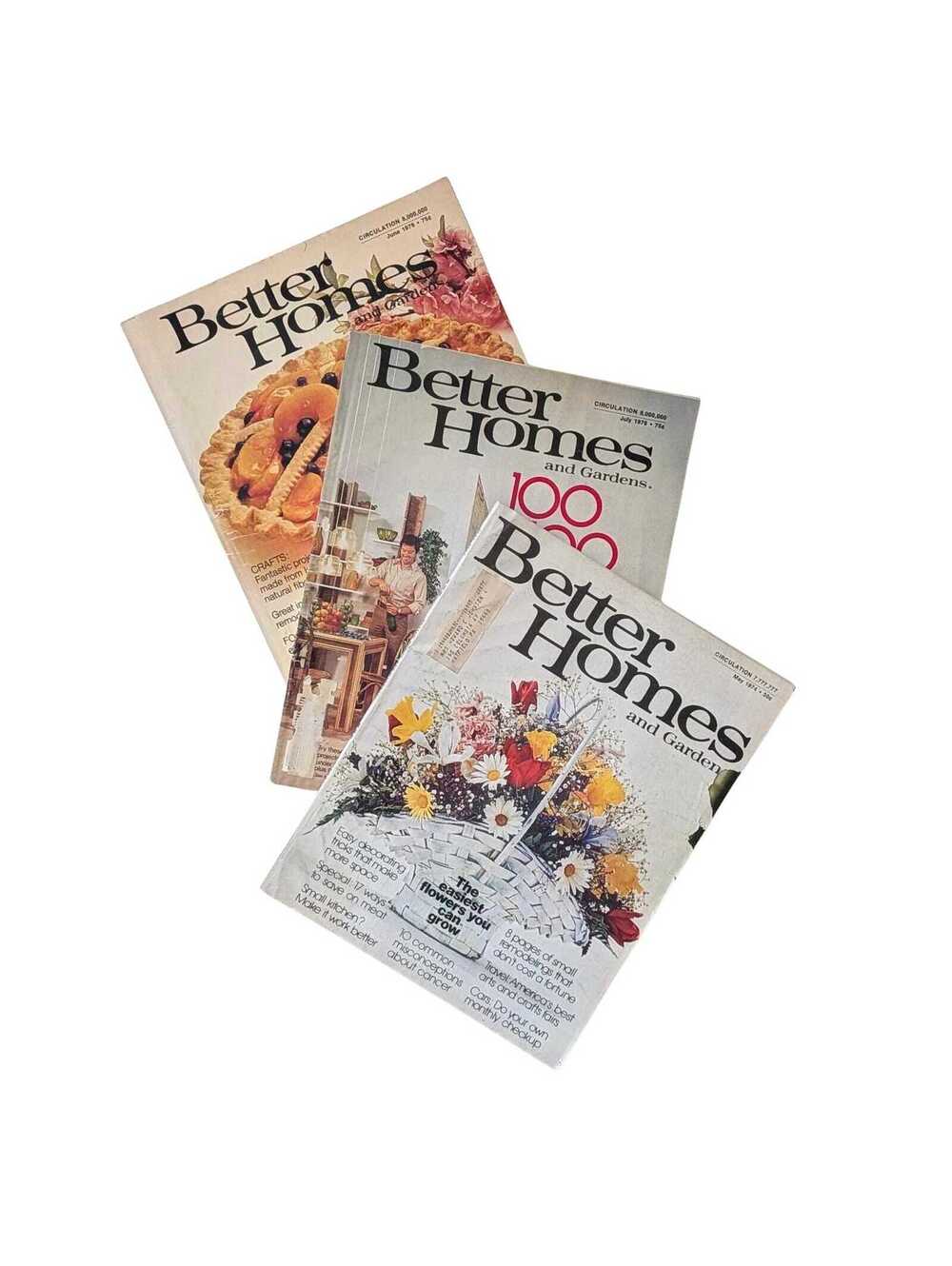 1970s Vintage Better Homes and Gardens Magazines - Set of 3